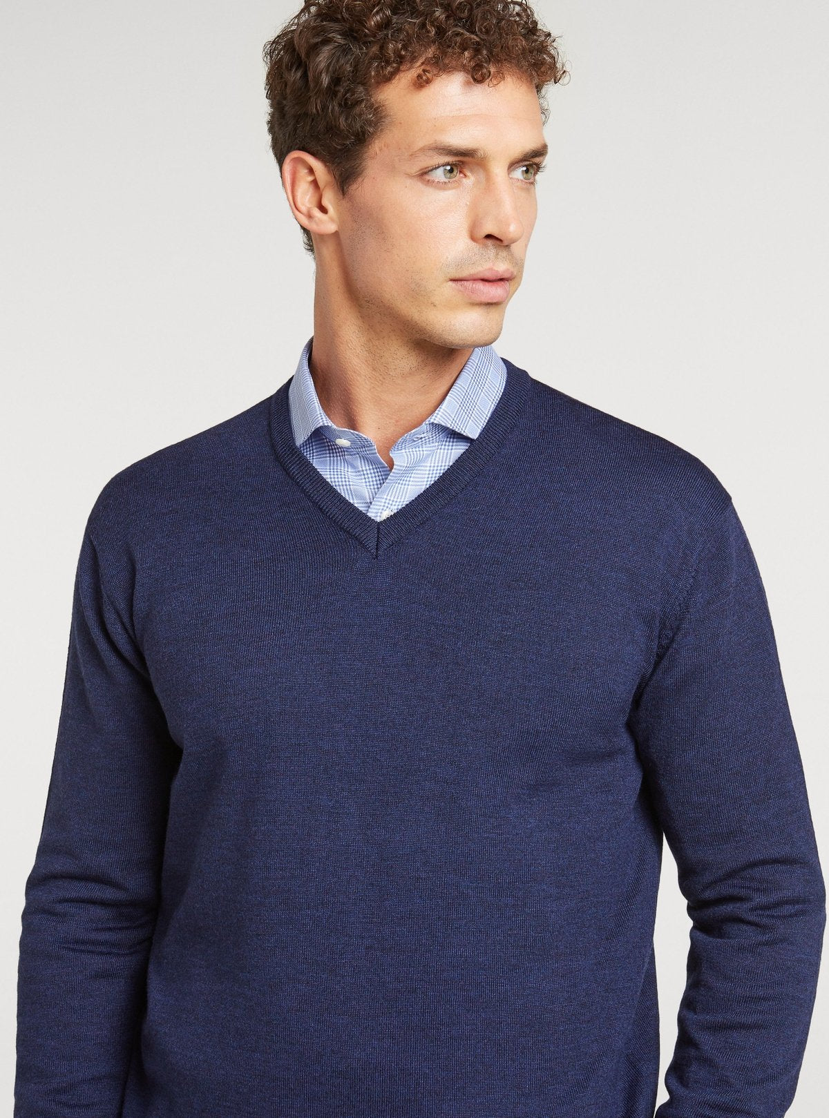 Maglia Con Scollo A V In Lana Merino Extrafine Italiana - Bottega Del Sarto - Foto 12