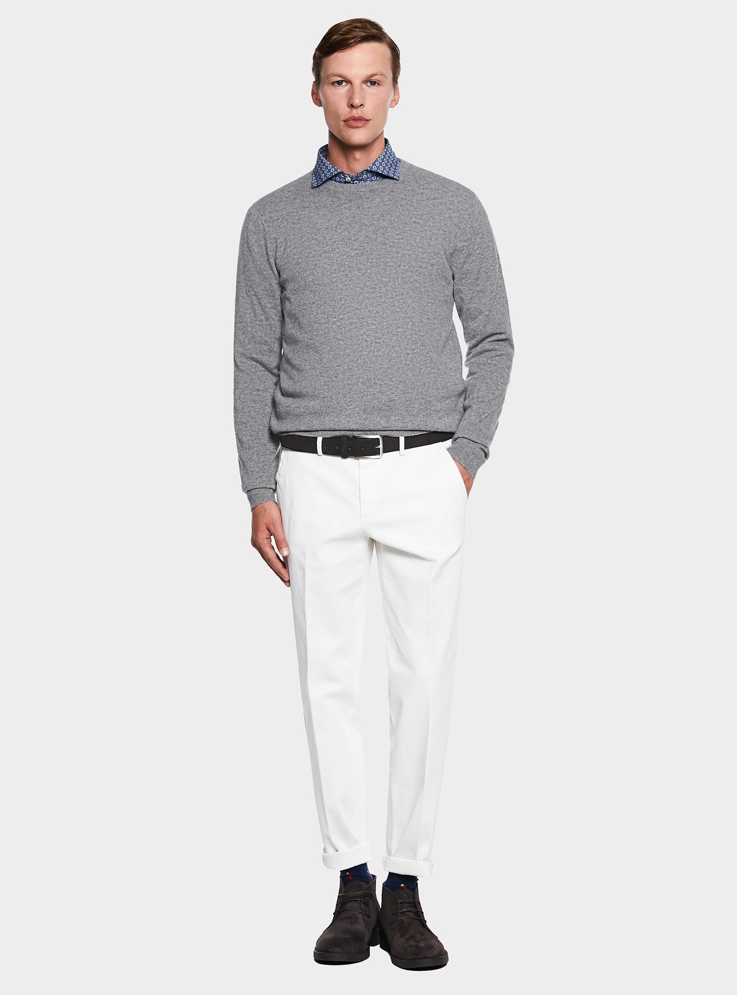 Wool and cashmere crewneck sweater