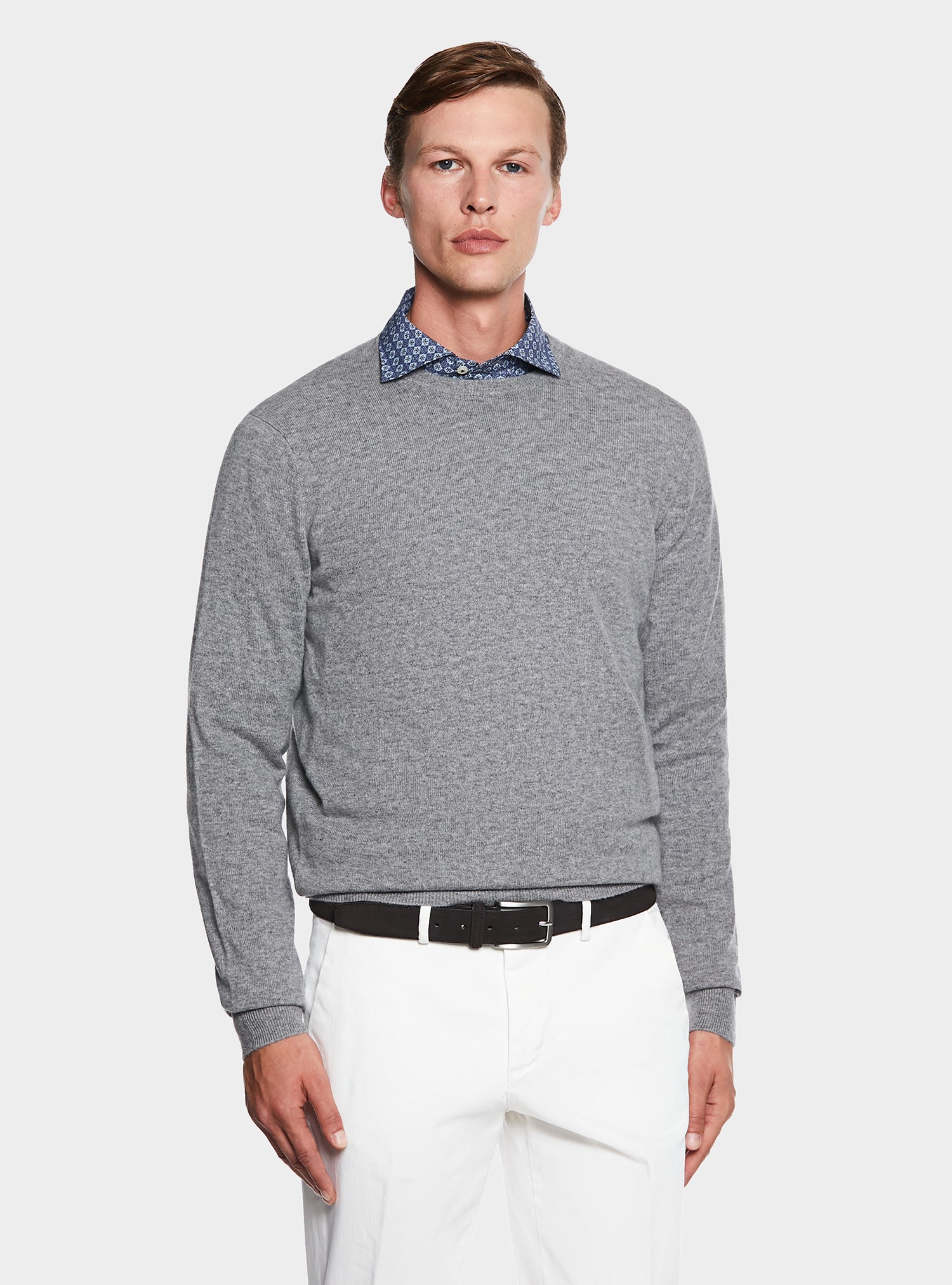 Wool and cashmere crewneck sweater