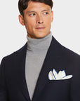 Wool blend jacket with peaked chest