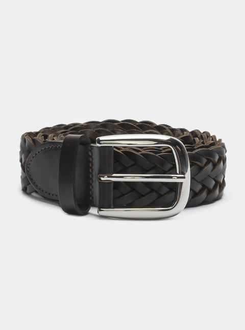 Cintura intrecciata in pelle