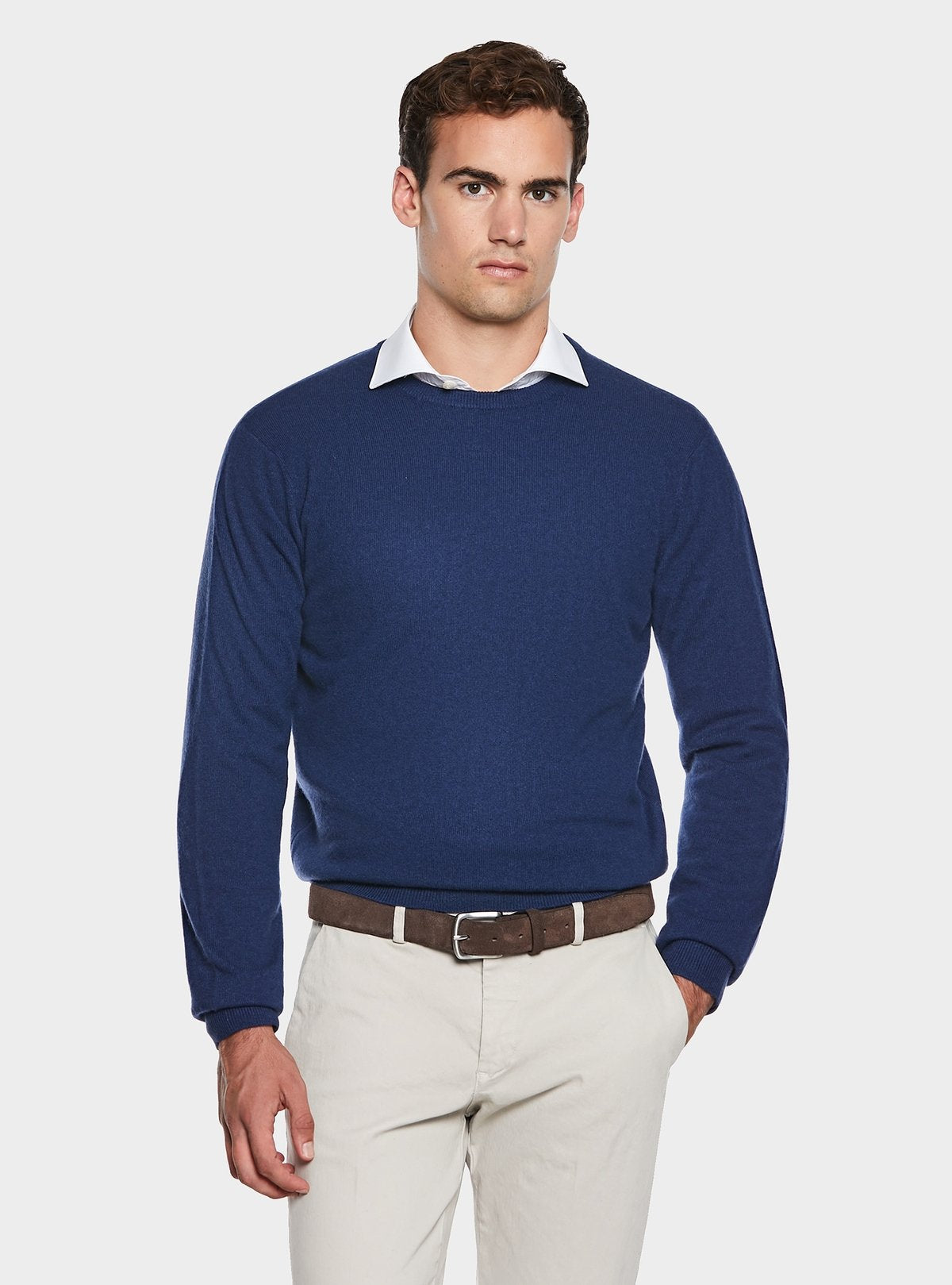 Maglia girocollo in puro cachemire