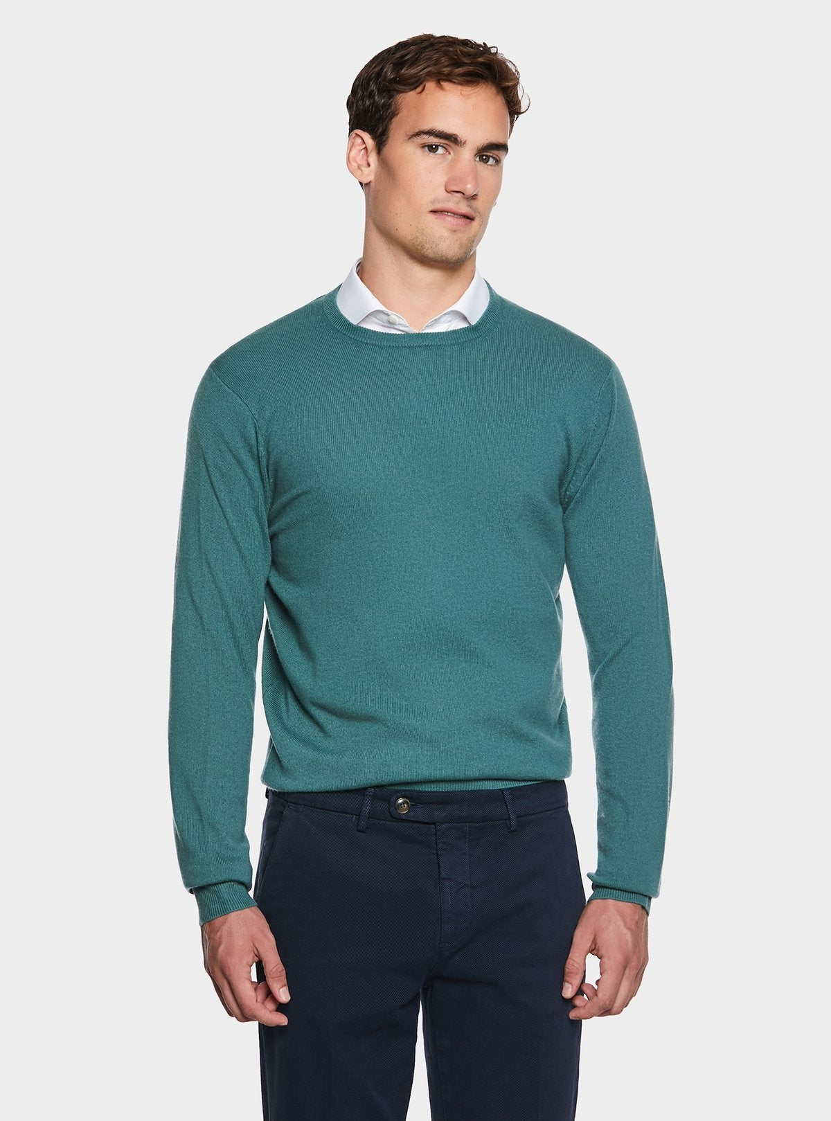 Maglia girocollo in puro cachemire